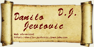 Danilo Jevtović vizit kartica
